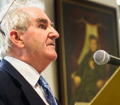 Prof Gearoid OTuathaigh delivering the Daniel OConnell lecture 2014 in Cahersiveen